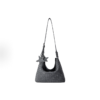 [ECOD25-B042] Glossy Woven Tote Bag charcoal grey