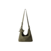 [ECOD25-B042] Glossy Woven Tote Bag Dark Green