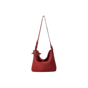 [ECOD25-B042] Glossy Woven Tote Bag Red