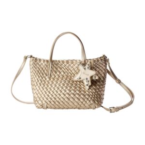 [ECOD25-B043] Small Horizontal Woven Bag Champange