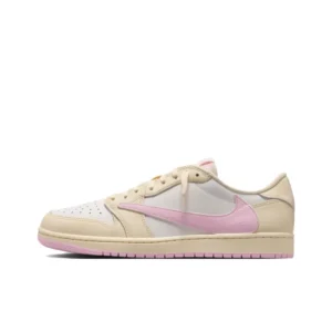 [IQ7604-100] Giày Jordan 1 Retro Low OG SP Travis Scott Shy Pink
