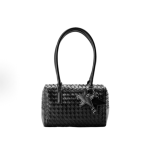 [ECOD25-B041] Ecoday Woven Shoulder Bag Black