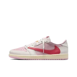 [IQ7604-101] Giày Jordan 1 Retro Low OG SP Travis Scott Sail Tropical Pink