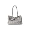 [ECOD25-B022X] Ecoday Horizontal Woven Bag Silver