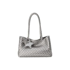 [ECOD25-B022X] Ecoday Horizontal Woven Bag Silver