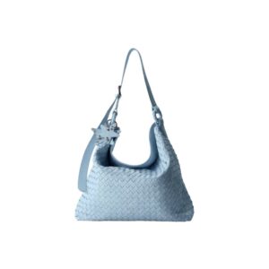 [ECOD25-B040X] Ecoday Glossy Woven Baby Blue Tote Bag