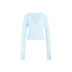 [LD8932] ADIDAS ORIGINALS BY JENNIE KNITTED WRAP AROUND CARDIGAN WONDER BLUE