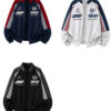 [JF-Y156-JPL05]Áo khoác hoodie cardigan phong cách Mỹ retro JEEP SPIRIT ba sọc kẻ