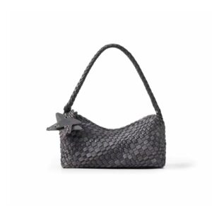 [ECOD26-B097] Ecoday Woven Hobo Shoulder Bag Gray